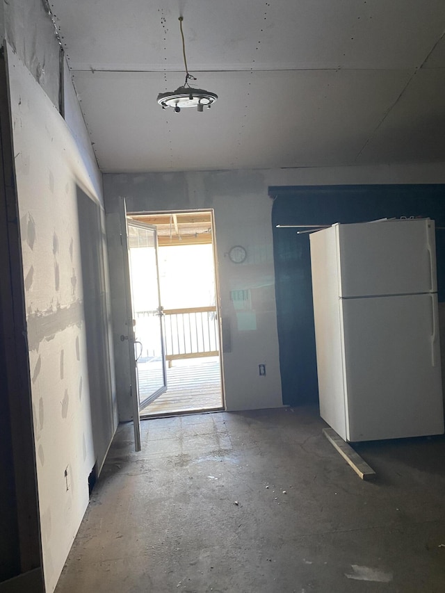 kitchen featuring white refrigerator