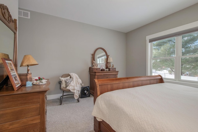 bedroom with carpet floors