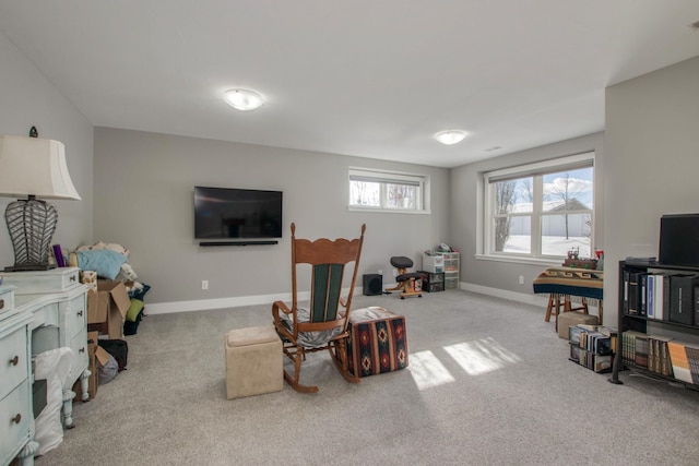 view of carpeted living room