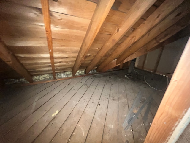 view of attic