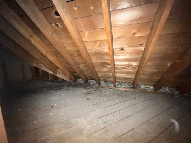 view of attic