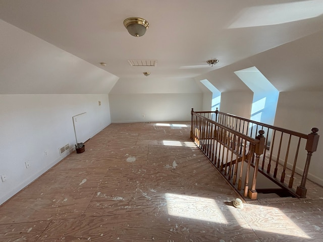 bonus room with lofted ceiling