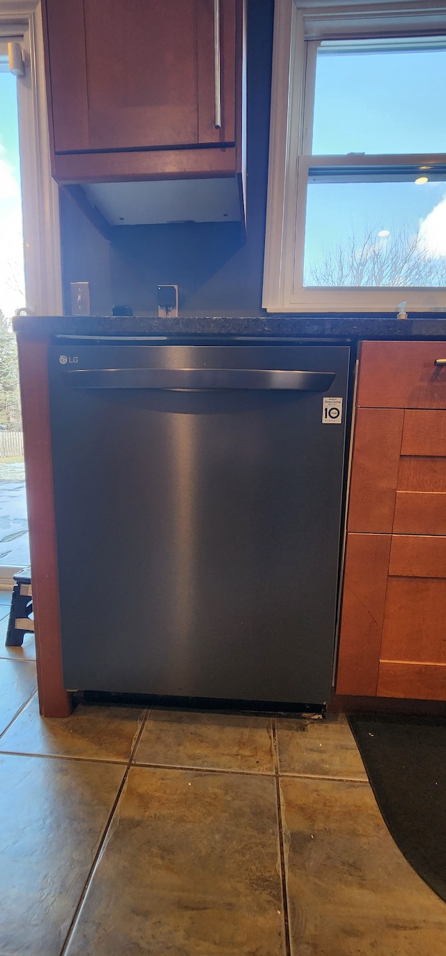 interior details featuring stainless steel dishwasher