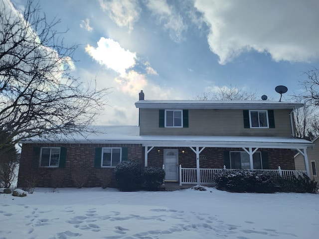 front facade with covered porch