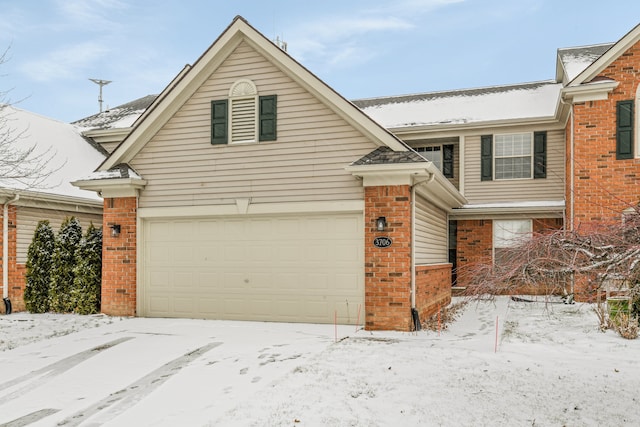 front of property featuring a garage