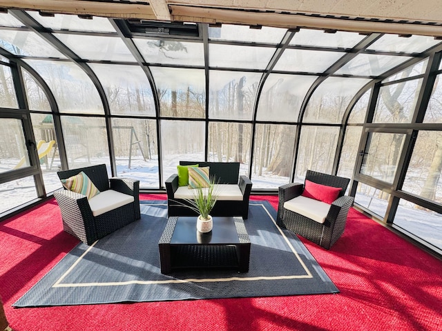 view of sunroom / solarium