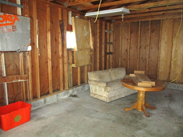 view of basement