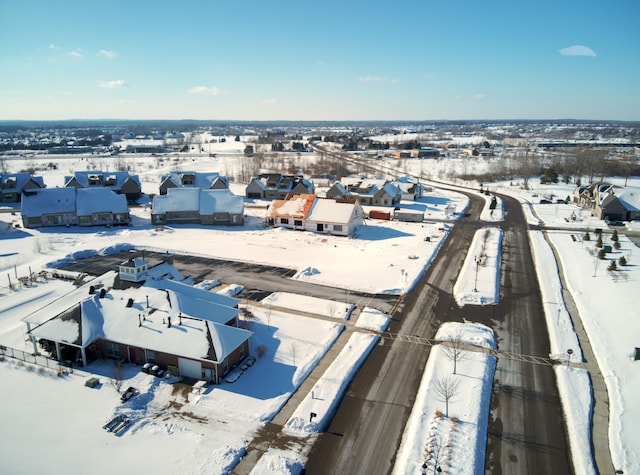 view of snowy aerial view