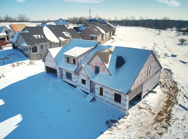 view of snowy aerial view