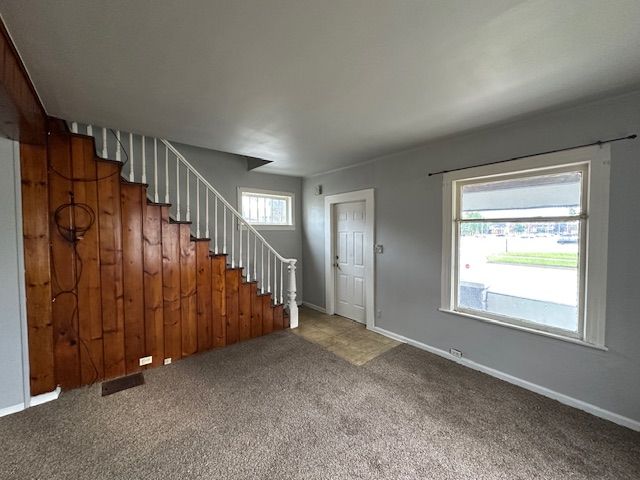 view of carpeted entryway