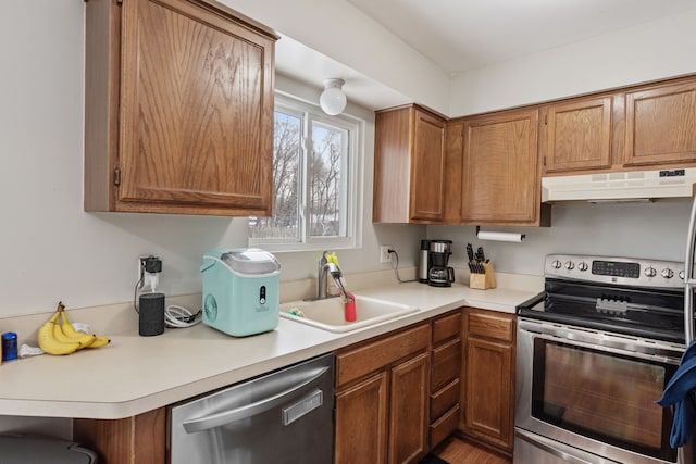 kitchen with stainless steel appliances and sink