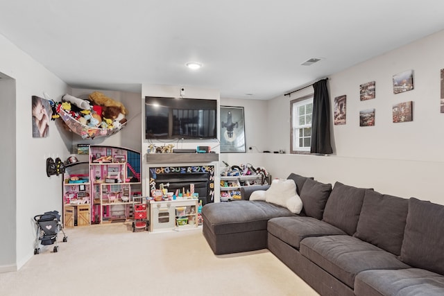 view of carpeted living room