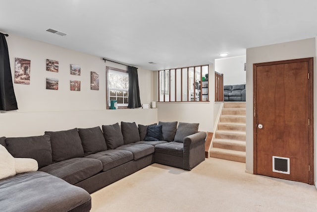 view of carpeted living room