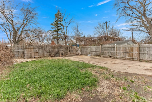 view of yard featuring a patio area