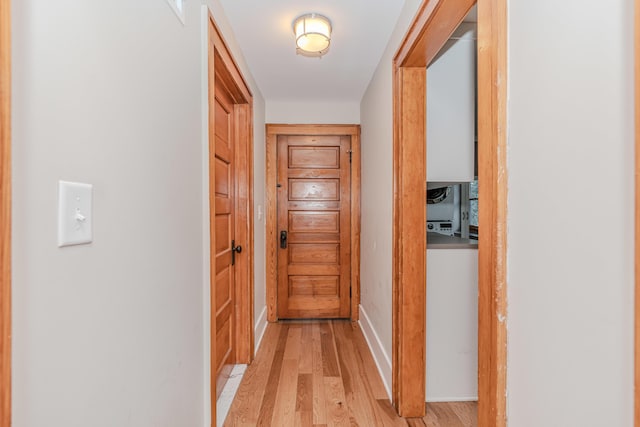 hallway featuring light hardwood / wood-style floors