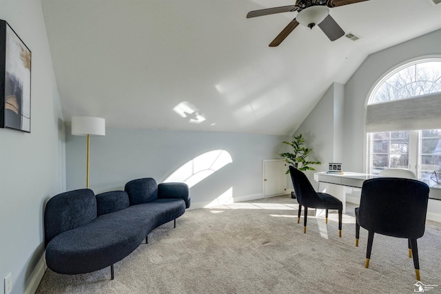 interior space with lofted ceiling