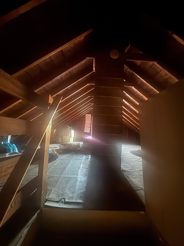 view of attic