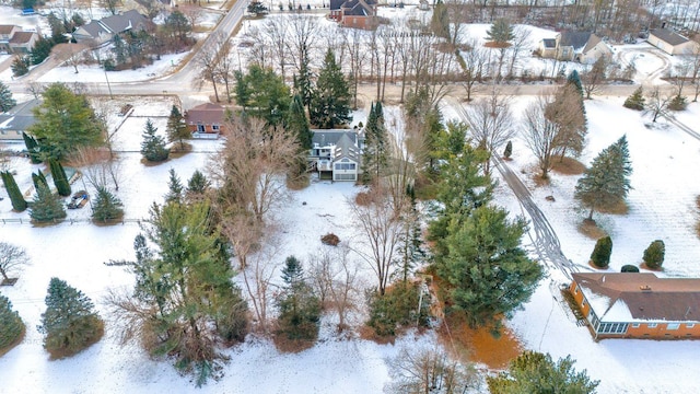 view of snowy aerial view