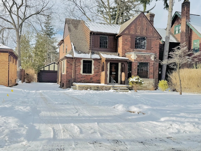 view of tudor-style house