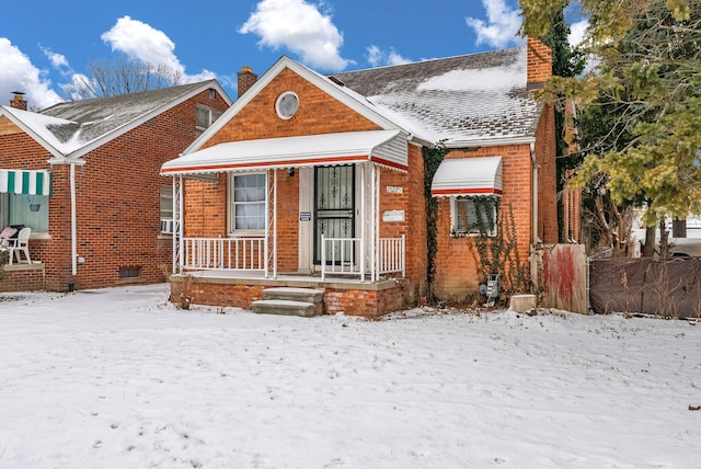 view of bungalow-style home