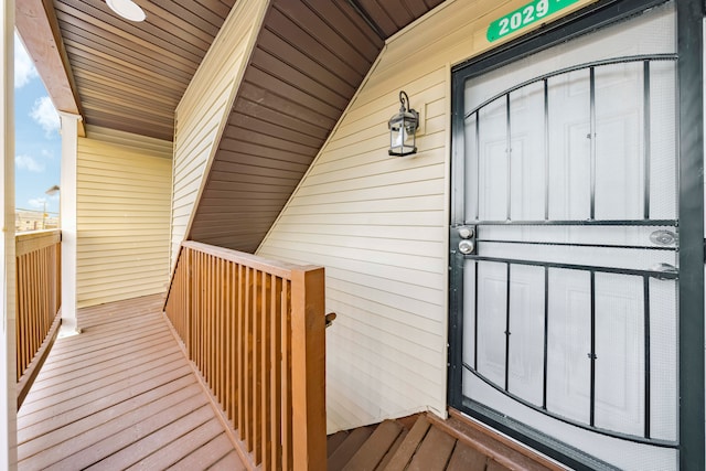 view of doorway to property