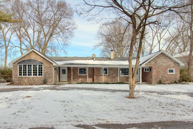 view of single story home