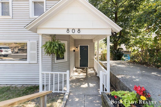 view of doorway to property