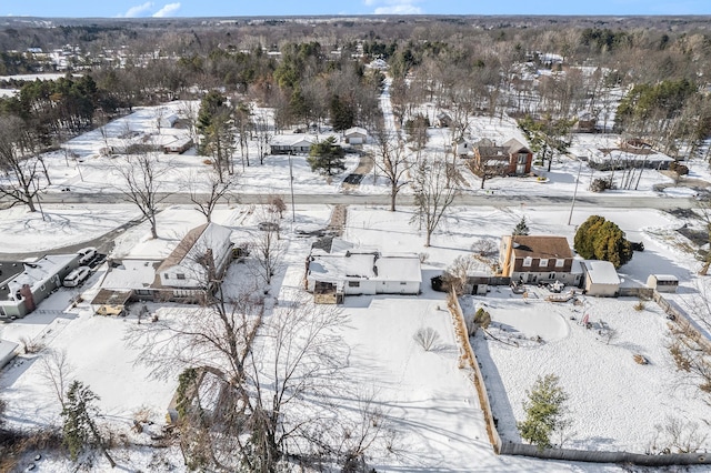 view of snowy aerial view