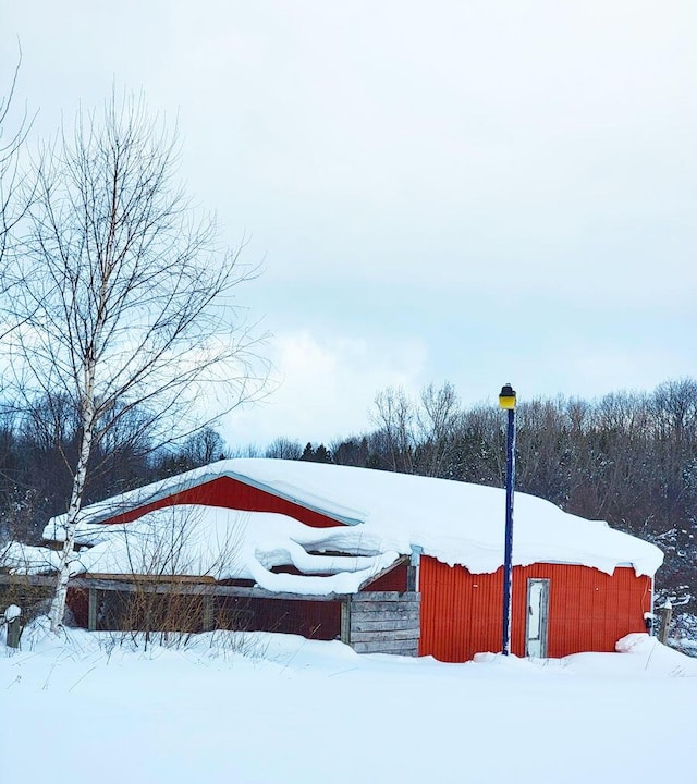 view of snowy yard