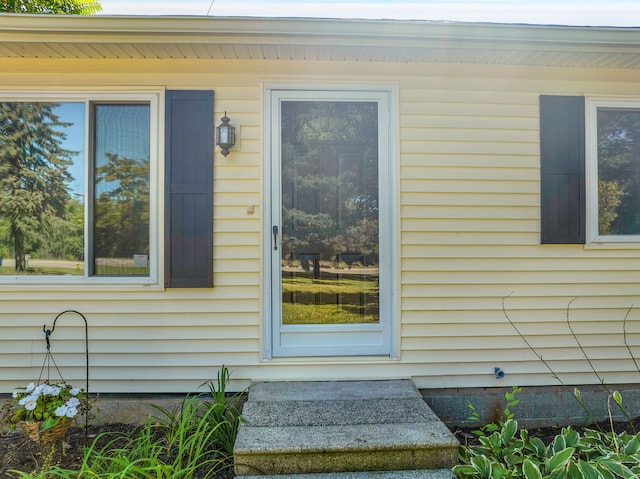 view of doorway to property