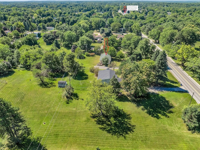 drone / aerial view featuring a rural view