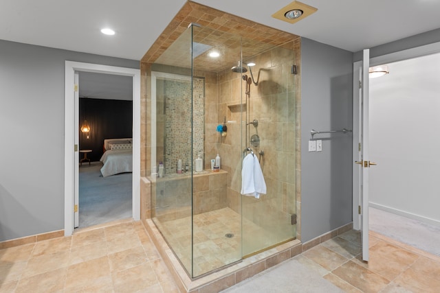 bathroom with walk in shower