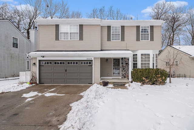 view of front of home featuring a garage