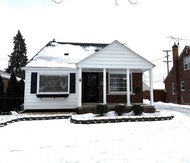 bungalow with covered porch