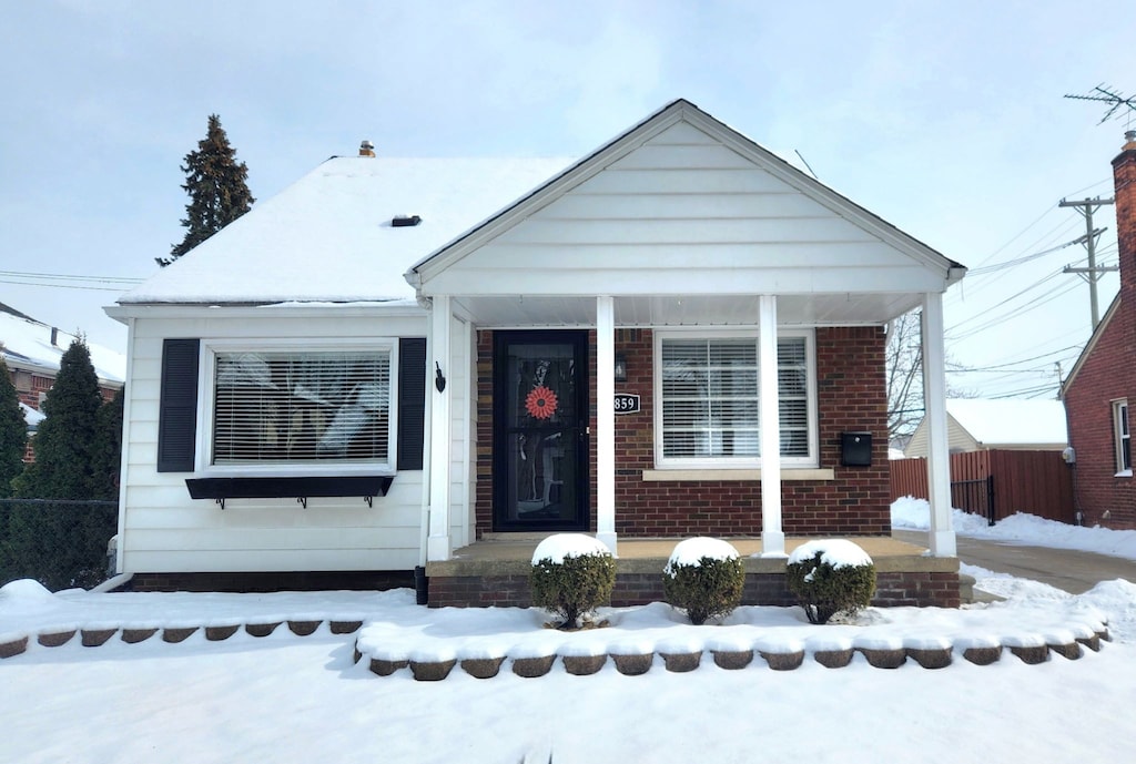 bungalow-style house featuring a porch