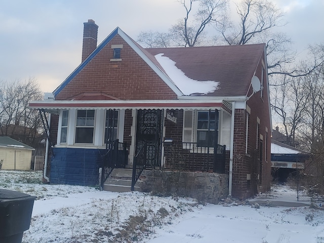 view of front of property with a porch