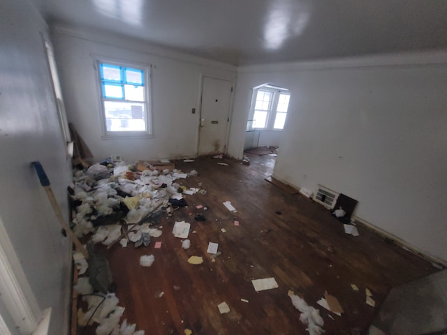 misc room with dark hardwood / wood-style flooring