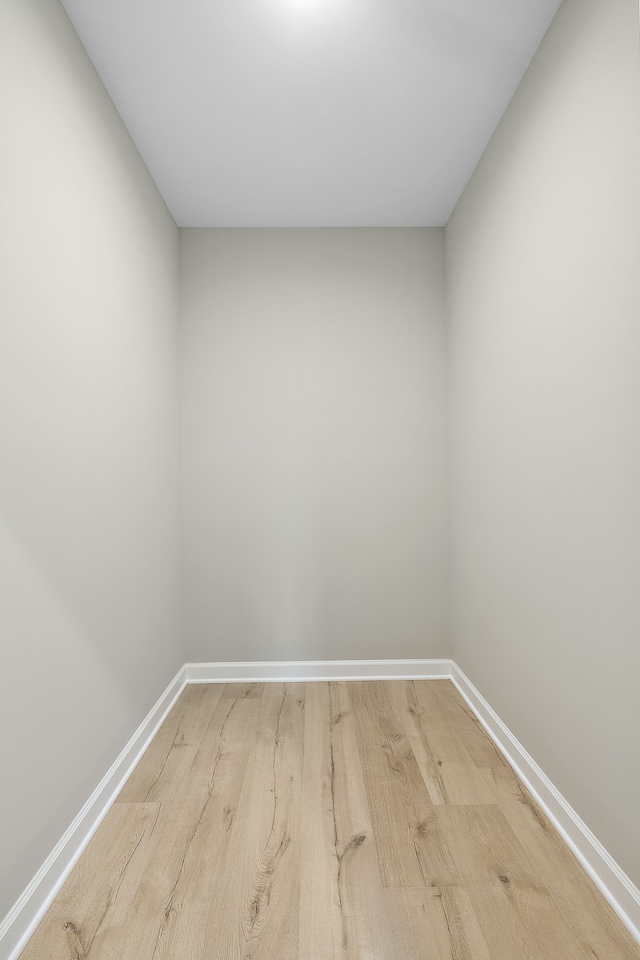 empty room featuring light wood-type flooring