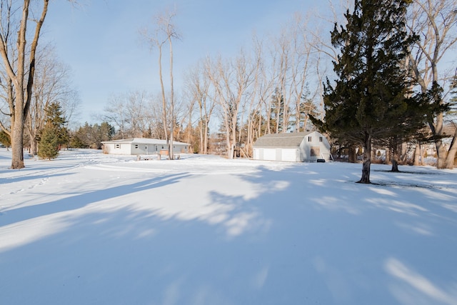 view of snowy yard