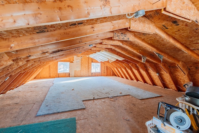 view of attic