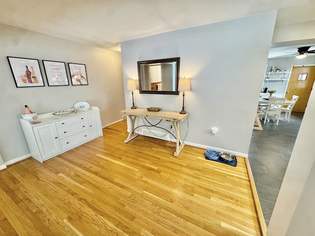 interior space featuring light hardwood / wood-style floors