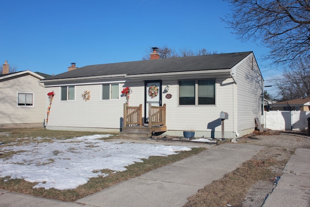 view of front of home