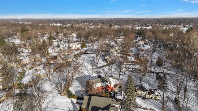 view of snowy aerial view