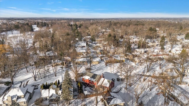 view of snowy aerial view