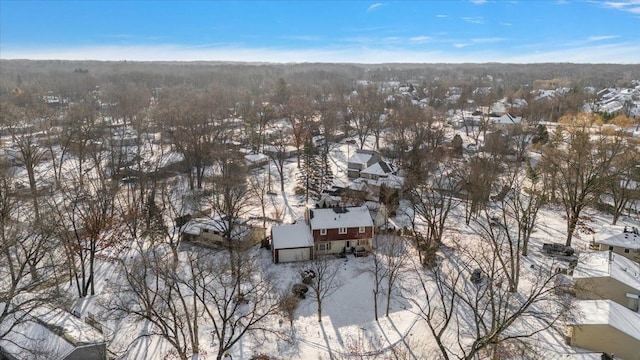 view of snowy aerial view