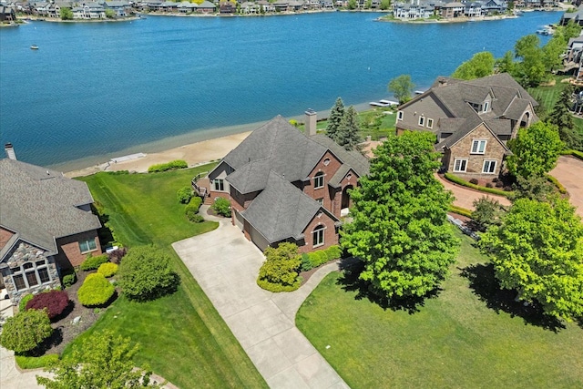 10587 Lighthouse, South Lyon, MI 48178 - aerial perspective of suburban area featuring a nearby body of water