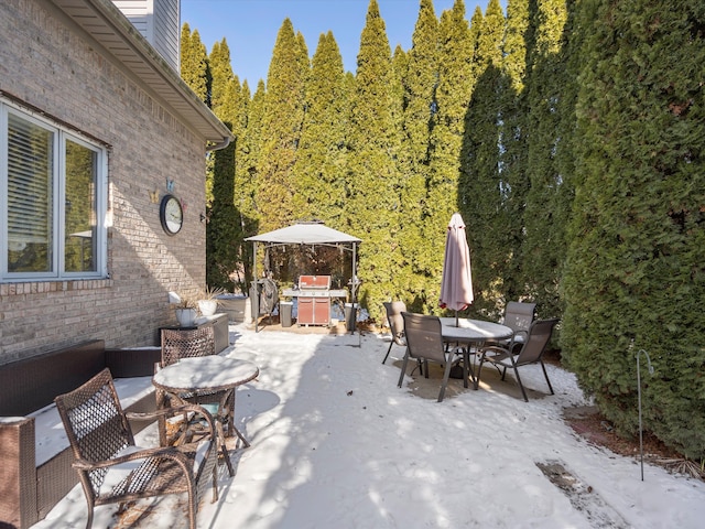 view of patio / terrace with area for grilling