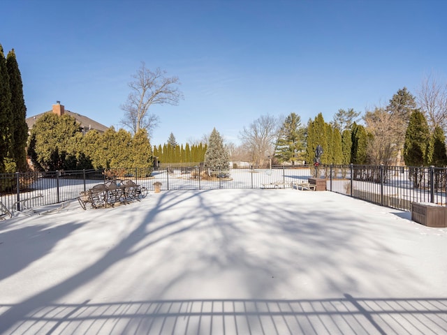 view of snowy yard