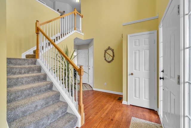 entryway featuring hardwood / wood-style floors