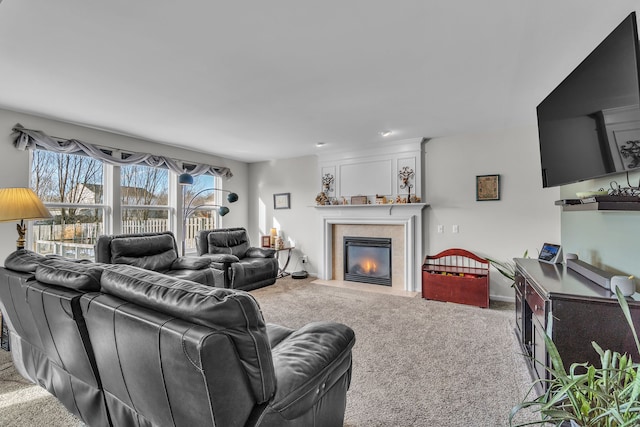 view of carpeted living room